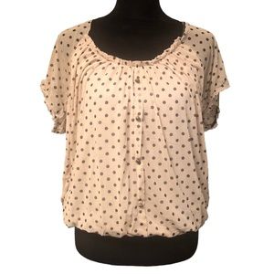 French Laundry Polka Dot Sheer Blouse size XL
